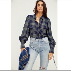 We The Free Sun City Plaid Top